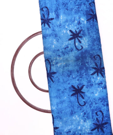 blue floral print rayon fabric